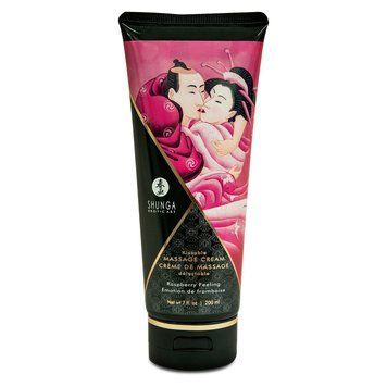 Съедобный массажный крем Shunga Kissable Massage Cream &ndash; Raspberry Feeling (200 мл)