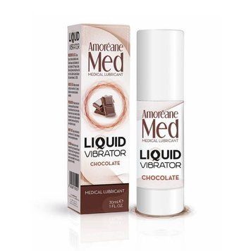 Лубрикант з ефектом вібрації Amoreane Med Liquid Vibrator Chocolate (30 мл)