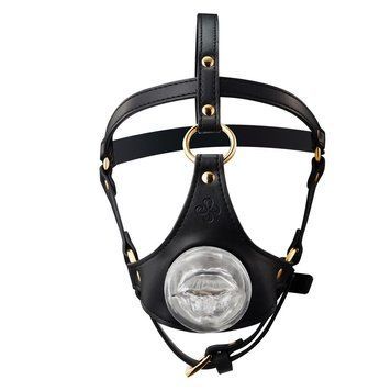 Маска-доспехи для орального секса LOCKINK SEVANDA Blowjob Head Harness