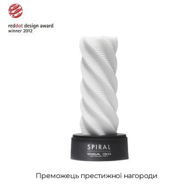 Мастурбатор Tenga 3D Spiral, дуже ніжний, з антибактеріального еластомеру зі сріблом, Білий