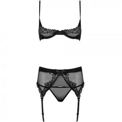 Комплект відкрита груди Obsessive LUSTELLA SET S / M сітка