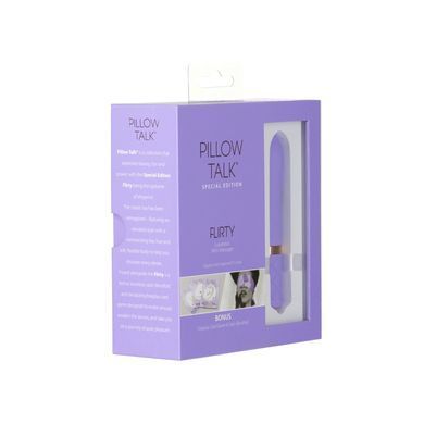 Розкішний вібратор Pillow Talk Special Edition Flirty Purple, кристал Сваровскі, пов&rsquo;язка на очі+гра, Фиолетовый