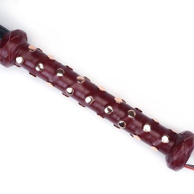 Флогер Liebe Seele Wine Red Studded Flogger, натуральная кожа
