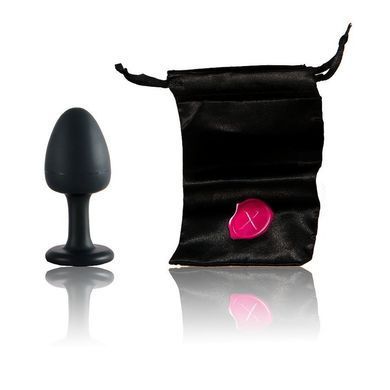 Анальная пробка Dorcel Geisha Plug Ruby L с шариком внутри, создает вибрации, макс. диаметр 4см, Черный