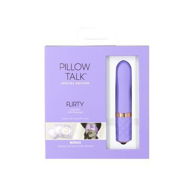 Розкішний вібратор Pillow Talk Special Edition Flirty Purple, кристал Сваровскі, пов&rsquo;язка на очі+гра, Фиолетовый