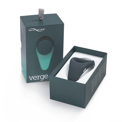 Смарт-віброкільце під одяг VERGE BY WE-VIBE SLATE, охоплює пеніс та мошонку, 10 режимів, Черный