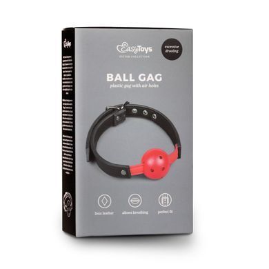 Кляп&nbsp;Ball&nbsp;Gag&nbsp;With&nbsp;Red&nbsp;Easytoys, Черный; красный