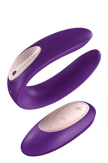 Вібромасажер для пар Satisfyer Partner Plus Remote Couple's, фіолетовий