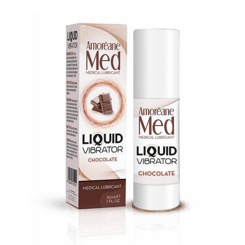 Лубрикант з ефектом вібрації Amoreane Med Liquid Vibrator Chocolate (30 мл)