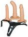 Страпон-сет с 3 бежевыми насадками You2Toys Strap-on та чорними трусиками для фіксації