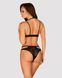 Эротический комплект под латекс со стрепами Obsessive Bagirela 2-pcs set S/M, черный, под леопард, б
