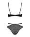 Эротический комплект под латекс со стрепами Obsessive Bagirela 2-pcs set S/M, черный, под леопард, б
