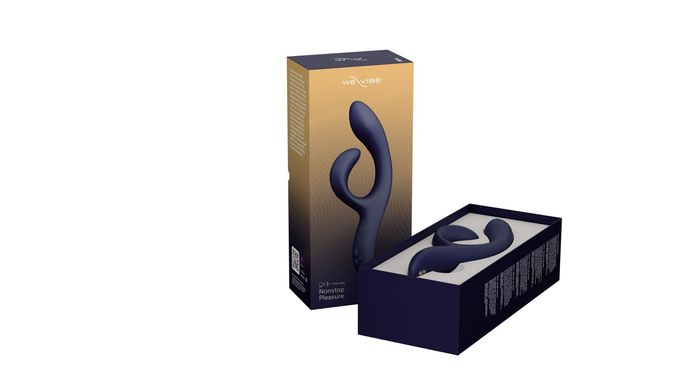 Смарт вібратор-кролик We-Vibe Nova Midnight Blue, ергономічний, регульований кут нахилу стовбура