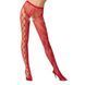 Эротические колготки-бодистокинг Passion S008 red, ажурные колготки с вырезом и лампасами-сеткой, Красный
