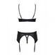 Комплект Obsessive Redella 3-pcs set black S/M