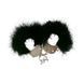 Наручники металлические Adrien Lastic Handcuffs Black с черной пушистой отделкой, Черный