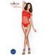Бодистокинг Passion BS035 red, боди, имитация топа и трусиков, Красный