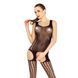 Бодістокінг Passion BS029 black, комбінезон, імітація панчох і пояса, Черный