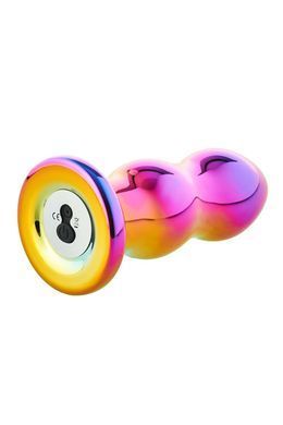 Анальная пробка с вибрацией двухуровневая стеклянная Dream Toys GLAMOUR GLASS