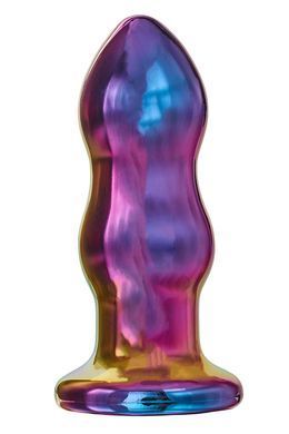 Анальная пробка с вибрацией двухуровневая стеклянная Dream Toys GLAMOUR GLASS