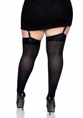 Leg Avenue Nylon Thigh Highs + PLUS SI Black