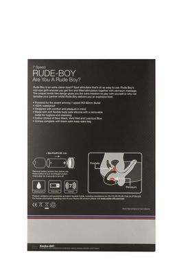 Вібромасажер простати Rocks Off Rude-Boy Black, масаж промежини, макс. діаметр 2,5 см, Черный