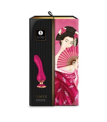 Вибратор для точки G Shunga Sanya Raspberry, гибкий ствол, Малиновый