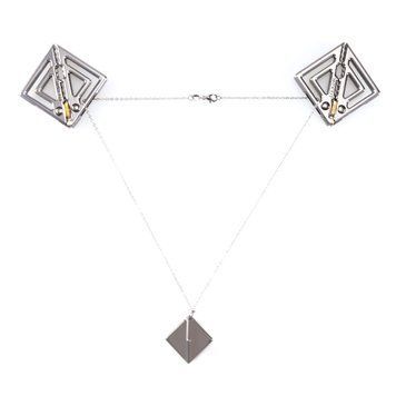 Затискачі для сосків з легкої підвіскою LOCKINK Adjustable Nipple Clamps with Light Pendant - Grey