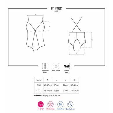 Боди Obsessive 841-TED-1 body S/M