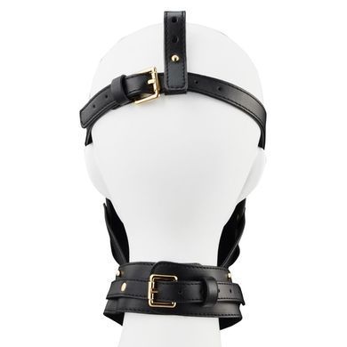 Маска-доспехи для орального секса с поводком LOCKINK SEVANDA Blowjob Head Muzzle with Leash