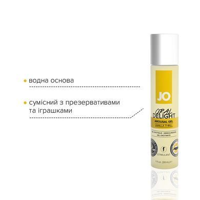Гель для оральных ласк System JO Oral Delight - Vanilla Thrill (30 мл), эффект холод-тепло