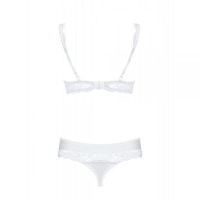 Комплект відкриті груди Obsessive Miamor 2 pcs set white S / M
