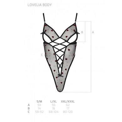 Еротичний боді з малюнком LOVELIA BODY black L/XL - Passion