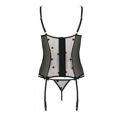 Корсет с подвязками + стринги LOVELIA CORSET black L/XL - Passion