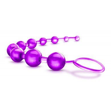 Анальний ланцюжок Blush B Yours Basic Beads фіолетовий, 32.3 х 2.3 см