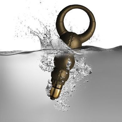 Эрекционное кольцо Rocks Off Dr Roccos Poseidon с вибрацией, со стимулятором клитора или яичек, Бронзовый