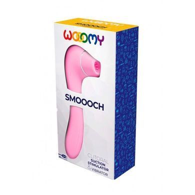 Вакуумный стимулятор с вибрацией Wooomy Smoooch Pink Clitoral Suction & Vibration, 10х2 режимов, Розовый