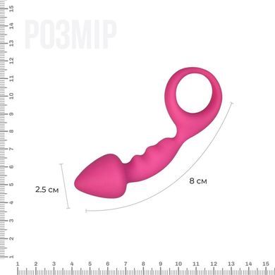 Анальная пробка Adrien Lastic Budy Pink со стимулирующей ножкой, макс. диаметр 2,5см, Розовый