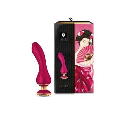 Вибратор для точки G Shunga Sanya Raspberry, гибкий ствол, Малиновый