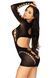 Leg Avenue Long sleeve cut out mini dress Black O/S
