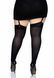Leg Avenue Nylon Thigh Highs + PLUS SI Black