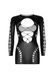 Leg Avenue Long sleeve cut out mini dress Black O/S