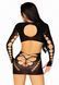 Leg Avenue Long sleeve cut out mini dress Black O/S