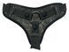 Трусы для страпона Sportsheets Midnight Lace Strap-On, отделка под кружево, комфортные, Чорний