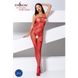 Ажурный бодистокинг с интимными вырезами Passion BS076 red