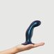 Дилдо Strap-On-Me DILDO PLUG SNAKY METALLIC BLUE, размер M, диаметр 4 см, вводимая длина 15,3 см