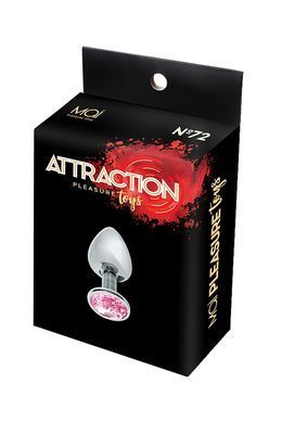 Анальна пробка MAI METAL PLUG WITH STONE, M SILVER