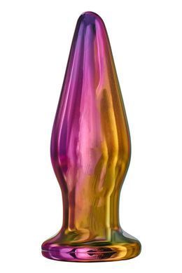 Анальная пробка с вибрацией конусная стеклянная Dream Toys GLAMOUR GLASS