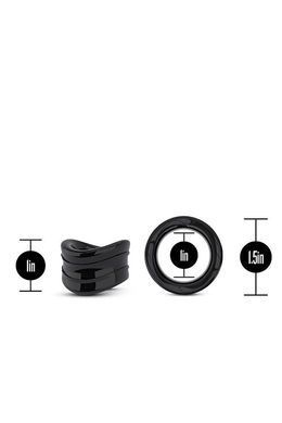 Ерекційна насадка Blush Stay Hard Beef Ball Stretcher Snug чорна, 3.8 см