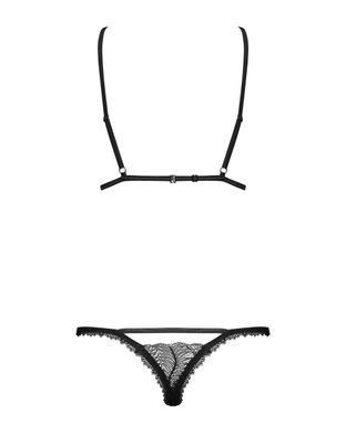 Комплект Obsessive Romanesa (Бюстгальтер та стрінги) Black S/M